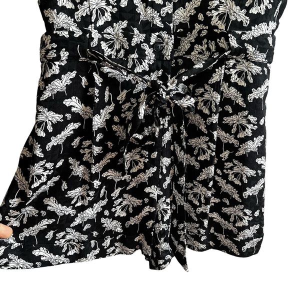 rag & bone black and white Leaf Print Romper - Picture 7 of 14